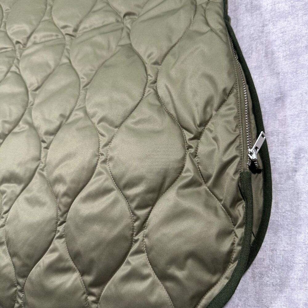 Brand New Renew Quilted Vest Green Women's Small Oversize Full Zip NWT - Picture 4 of 7